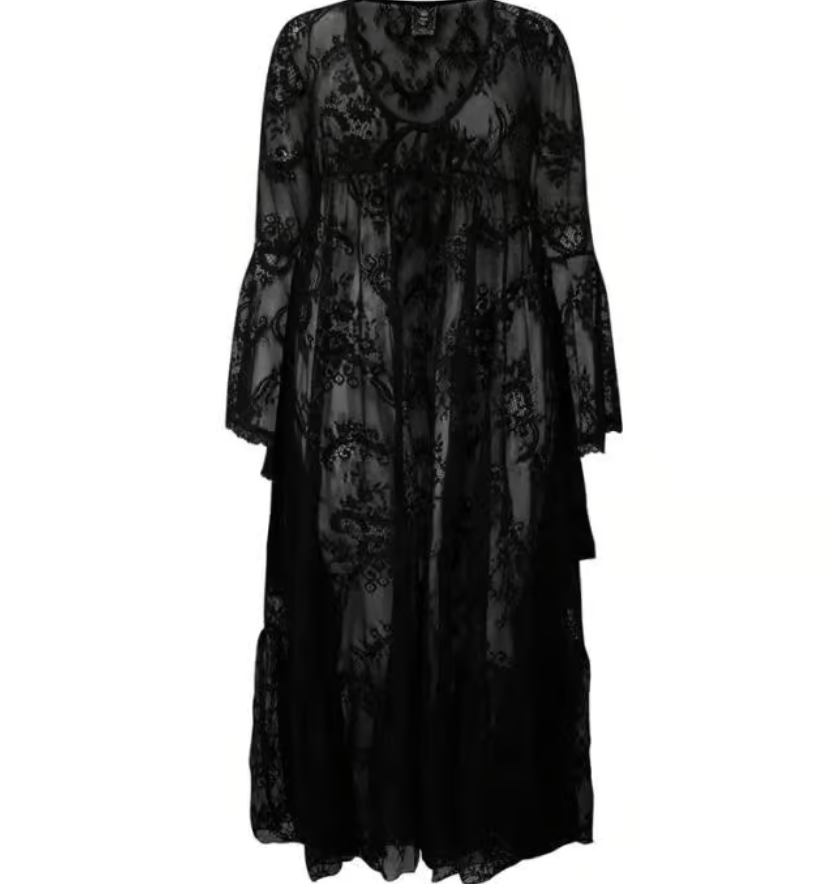 Sky Farjado Lace Maxi buy Duster Black XS NWT